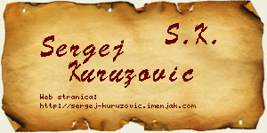 Sergej Kuruzović vizit kartica